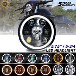 5.75" 5-3/4 Halo Rgb Led Headlight High Low Beam For Harley-davidson Motorcycle. Fixed Price $39.99.