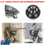 5 3/4" Gloss Black Led Daymaker Bullet Headlight Harley Sportster Chopper Bobber. Fixed Price $128.28.