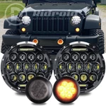 Dot 140W 7" Led Round Headlights+turn Signal For Jeep Wrangler 07-17 Jk. Fixed Price $64.95.