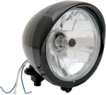 Drag Specialties 5-3/4" Head Light With Visor Clear Lens Black 20-0444B. Fixed Price $129.27.