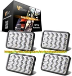 Headlights Hi-lo Sealed BEAM4PCS 4X6'' 90W For Peterbilt Kenworth T800 W900. Fixed Price $85.00.
