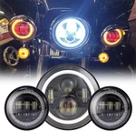 7" Led Headlight Drl Turn SIGNAL+2X 4.5" Fog For Street Glide Softail Flhx. Fixed Price $103.50.
