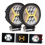 2PCS Round Led Pods Driving Lights Bar With Amber Drl - 117W 12000LM. Fixed Price $51.53.