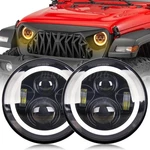 Pair 7" Inch Round Led Headlights For Jeep Wrangler Jk Cj Lj Tj Halo Angel Eyes. Fixed Price $28.99.