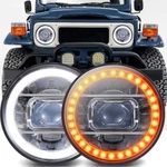 97-18 Jeep Wrangler Tj Jk 7" Round Cree Led Headlights Halo White Amber Lamps. Fixed Price $29.99.