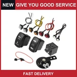 Universal Motorcycle Turn Signal Light Rocker Switch Horn Flasher Relay Pack OF9. Fixed Price $42.79.