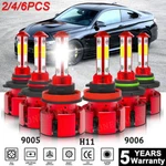 4-SIDE H4 9005 9006 H11 H13 9007 Led Headlight Bulbs Kit 6500K White Hi/low Beam. Fixed Price $21.59.