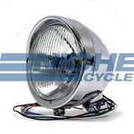 Buffalo 5.75 Chrome Hooded Headlight Assembly Bottom Mount Chopper Headlamp. Fixed Price $87.60.