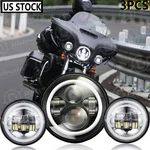 7" Led Headlight + 4.5" Passing Lights For Harley Electra Glide Ultra Classic. Fixed Price $60.97.
