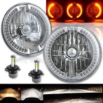 7" Split Amber Halo Ring Angel Eyes 6K 20/40W Led Headlight Bulbs Pair. Fixed Price $79.95.