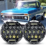 Pair 7" Inch Round Led Headlights Ford F-100 F-250 F-350 Pickup 1953-1977. Fixed Price $40.99.