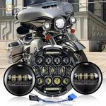 150W 7" Inch Led Headlight Drl & 4" Fog Passing Lights For Harley Motorcycle Us. Fixed Price $60.99.