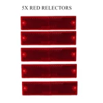 5 Pcs 4 3/8" X 1/8" Red Trailer Rectangular Self Adhesive Reflectors. Fixed Price $12.99.