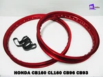Honda CB160 CL160 CB96 CB93 F & Aluminium Red Wheel Rim Set **BI4016**. Fixed Price $192.85.
