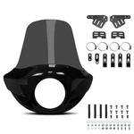Krator 22" Motorcycle Headlight Fairing Windshield 35-49MM Fork Clamp, Smoke. Fixed Price $130.99.