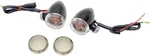 Drag Specialties 2040-1042 Mini Black Deuce Bullet Clear/smoke Turn Signals. Fixed Price $77.33.