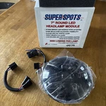 Super Spots 7" Black 5000 Lumens Daymaker Style Headlamp Module 2.4AMPS. Fixed Price $160.00.