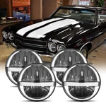 For Chevy Chevelle 1964-1970 4PCS 5-3/4 5.75" Round Led Headlights W/ Drl Newest. Fixed Price $97.01.