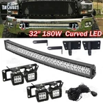 32" Curved Led Light Bar / 4'' 24W Bumper Pods For Dodge Ram 2500 3500 4TH Gen. Fixed Price $69.99.