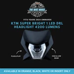 Ktm 2024+ #2 Led Drl Black Headlight Super Bright 4200 Lumens Tpi Exc. Fixed Price $102.22.