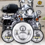 For Harley Davidson Dyna Fat Bob Softail Chrome 7" Led Headlight + Passing. Fixed Price $60.99.