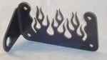 Horizontal Side Mount License Plate Holder Flame Custom Chopper Harley. Fixed Price $24.99.