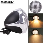 4.7" Front Headlight Finned Grill Lamp For Harley Chopper Bobber Cafe Racer Us. Fixed Price $31.95.