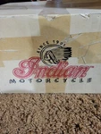 Nos Gilroy Indian Teardrop Headlamp Assembly 68-126. Fixed Price $450.00.