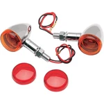 Drag Specialties Mini Deuce Stud Chrome Marker Lights W/red Lens (2040-0278). Fixed Price $77.33.