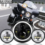 7" Led Headlight + 4.5" Fog Passing Lights For Harley Davidson Touring Road King. Fixed Price $60.97.