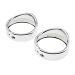 Harley Davidson 4.5" 4-1/2" Passing Auxiliary Spot Light Trim Rings. Fixed Price $49.99.