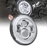 Chrome 7" Halo Cree Led Headlights For Harley Davidson Electra Glide Road King. Fixed Price $53.95.
