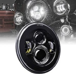 True Mods 7" Led Headlight For Harley Davidson Black-finish H4 Converters Plug. Fixed Price $65.19.