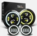 Ausi Inch Jeep Wrangler 2007-2017 Led Headlights W/ White Halo Ring Fog Drl!!. Fixed Price $50.00.