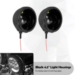 4.5'' Passing Light Fog Lamp Housing Black Cover Bracket For Harley Fld 12-13. Fixed Price $23.99.