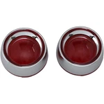 Kuryakyn Deep Dish Bezels - Chrome/red Lens 2109. Fixed Price $47.49.