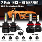Ford Mustang Gt 2005-2012 6000K Led Headlight Hi/low+fog Combo Bulbs. Fixed Price $26.99.