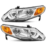 For 2006-2011 Honda Civic Sedan 4DR Chrome Housing Amber Corner Headlights Pair. Fixed Price $64.68.