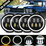 Headlights For Chevy Impala Bel Air Camino 5-3/4 5.75" 80W Led Hi/lo Drl. Fixed Price $97.95.