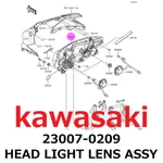 New Kawasaki Genuine 2017-2019 Ninja 650 Head Light Lens Assy 23007-0209. Fixed Price $277.99.