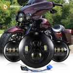 7" Led Headlight + Fog Passing For Harley Davidson Road King Electra Glide. Fixed Price $60.99.