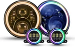 Suparee Rgb Headlights With Amber Turn Signal, Led Headlamp + 4. Fixed Price $125.99.