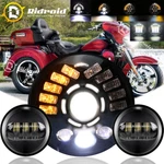 Black 7" Led Headlight Turn SIGNAL+4.5" Passing Lights For Harley Davidson Motor. Fixed Price $70.94.