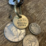 1971 Honda CB350 Solid Brass Key Fob. Fixed Price $16.95.