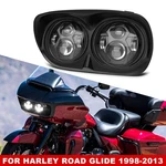 Projector Dual Led Headlight Hi-lo Beam Headlamp For Harley Road Glide 1998-2013. Fixed Price $90.98.