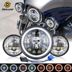 7" Skul Headlight + 4.5'' Fog Passing Lamp For Harley Davidson Touring Road King. Fixed Price $70.99.