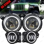 For Jeep Wrangler Jl Gladiator 2018-2022 Round Led Halo Headlights Fog. Fixed Price $117.53.