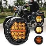 For Harley Fat Boy Flstf 2000-2017 Yellow Len Round 7" Inch Led Headlight H9 Drl. Fixed Price $133.79.