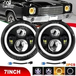 Fit Chevy Monte Carlo 1970-75 7" Round Projector Led Headlights Halo Drl Yellow. Fixed Price $45.03.