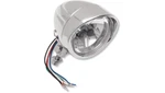 New Drag Specialties 2001-0248 4-1/2" Spotlights With Running Light-visor- Clear. Fixed Price $72.00.